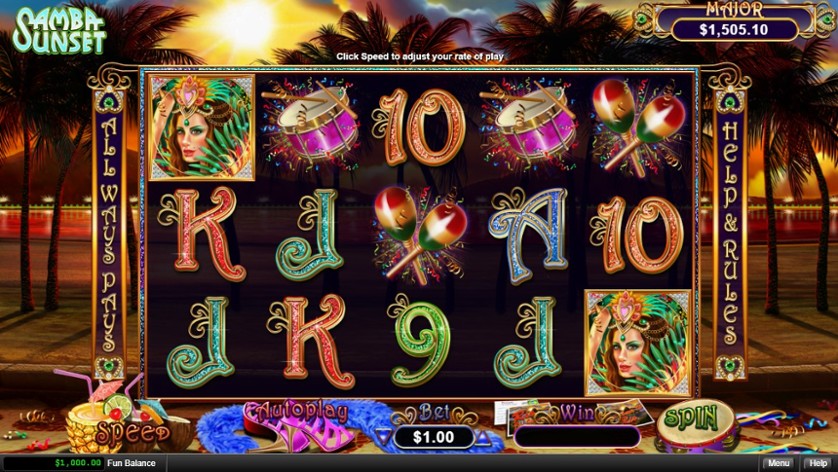 Dance to the Rhythm of Riches in Samba Sunset Slot 3