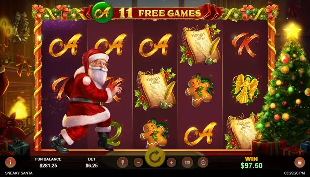 Join Sneaky Santa for a Festive Adventure in this Slot Game 2