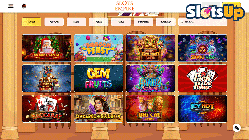 The Best Games Provided by Slots Empire Casino